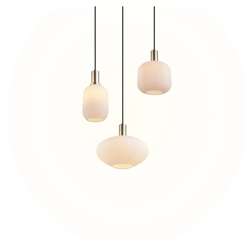 3-lichts hanglamp Emelie goud met wit glas Trio 4017807724318