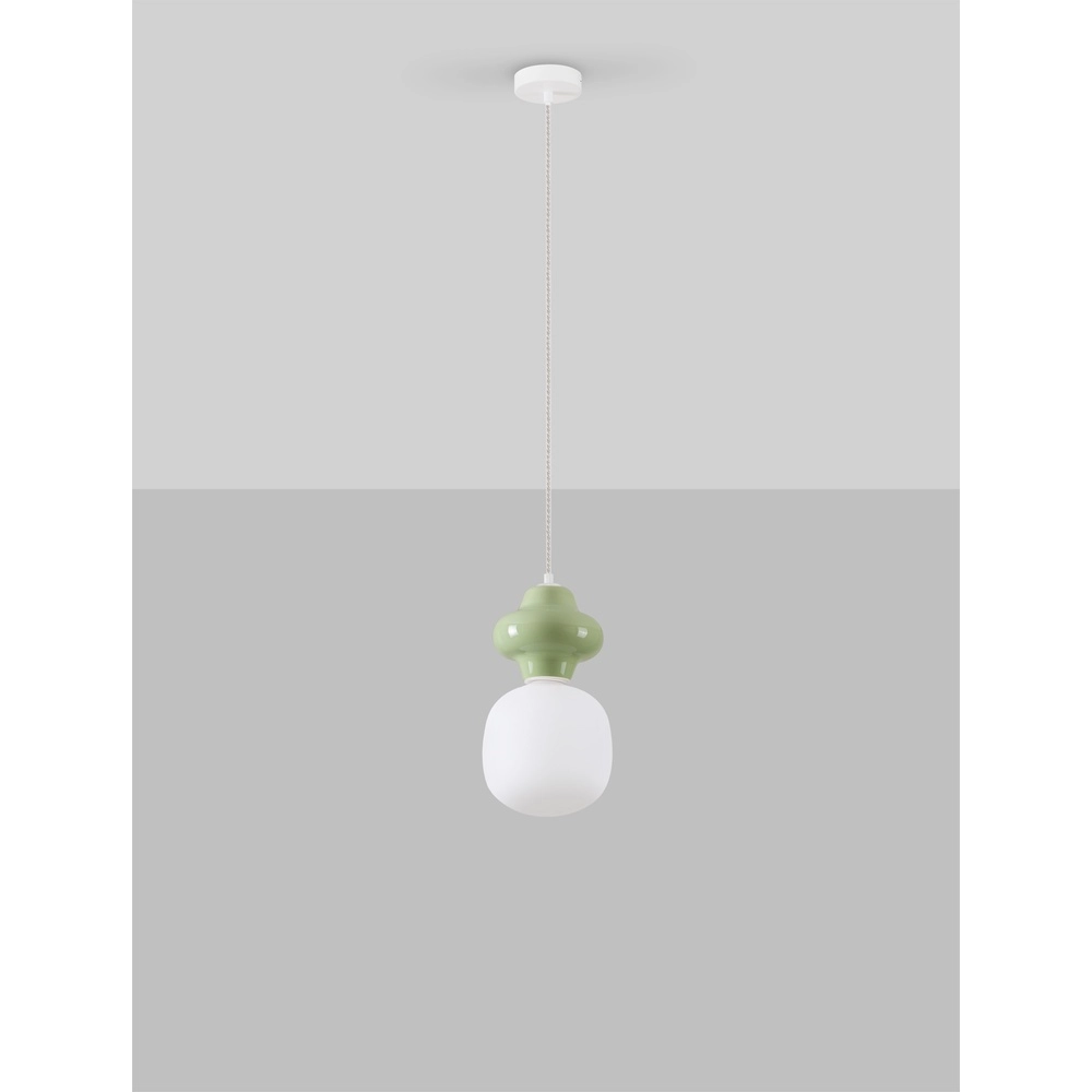 Hanglamp Clio S lichtgroen keramiek Lyora 5212017461209