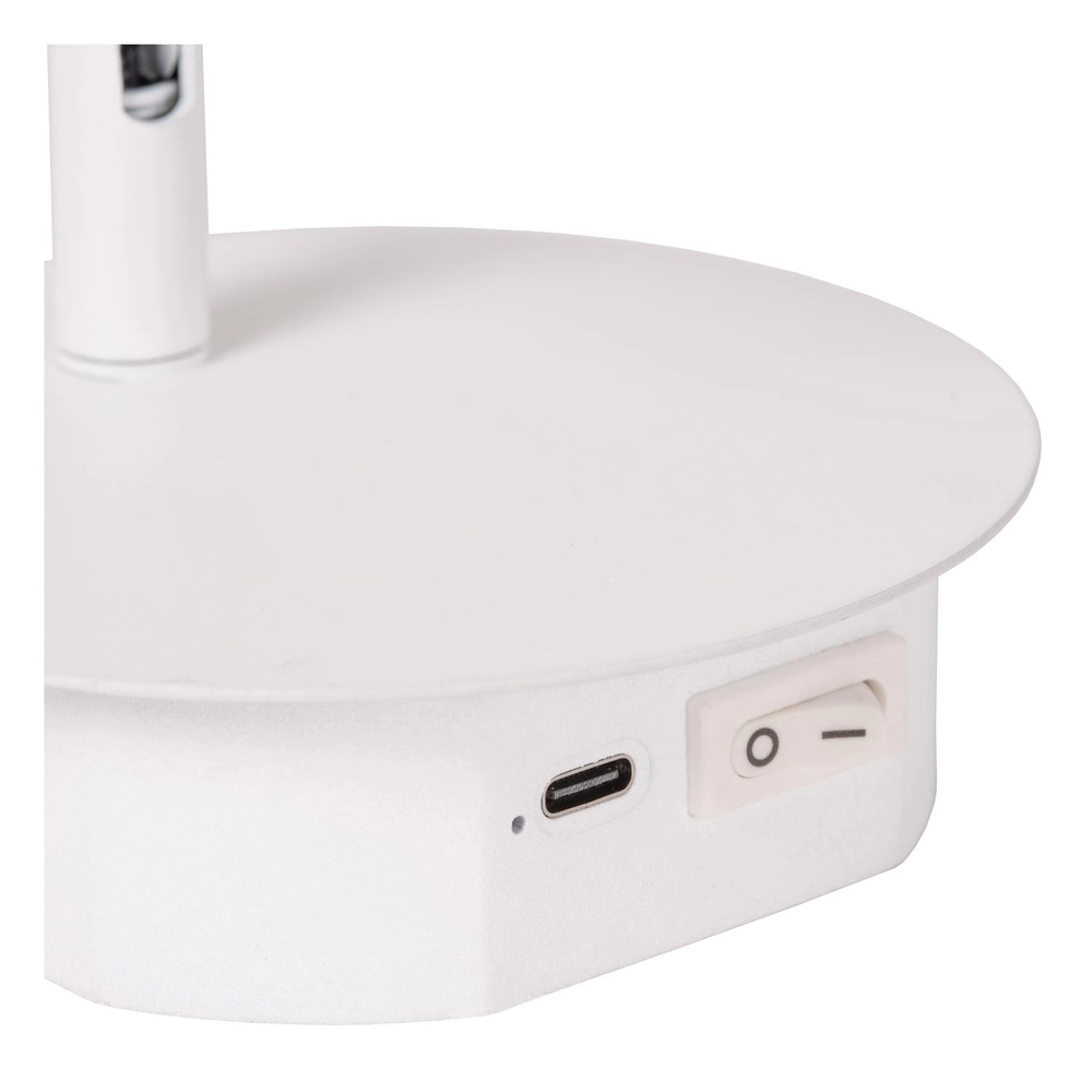 Magnetisch wandlampje Jolijn oplaadbaar wit bedlampje Lucide 5411212772367