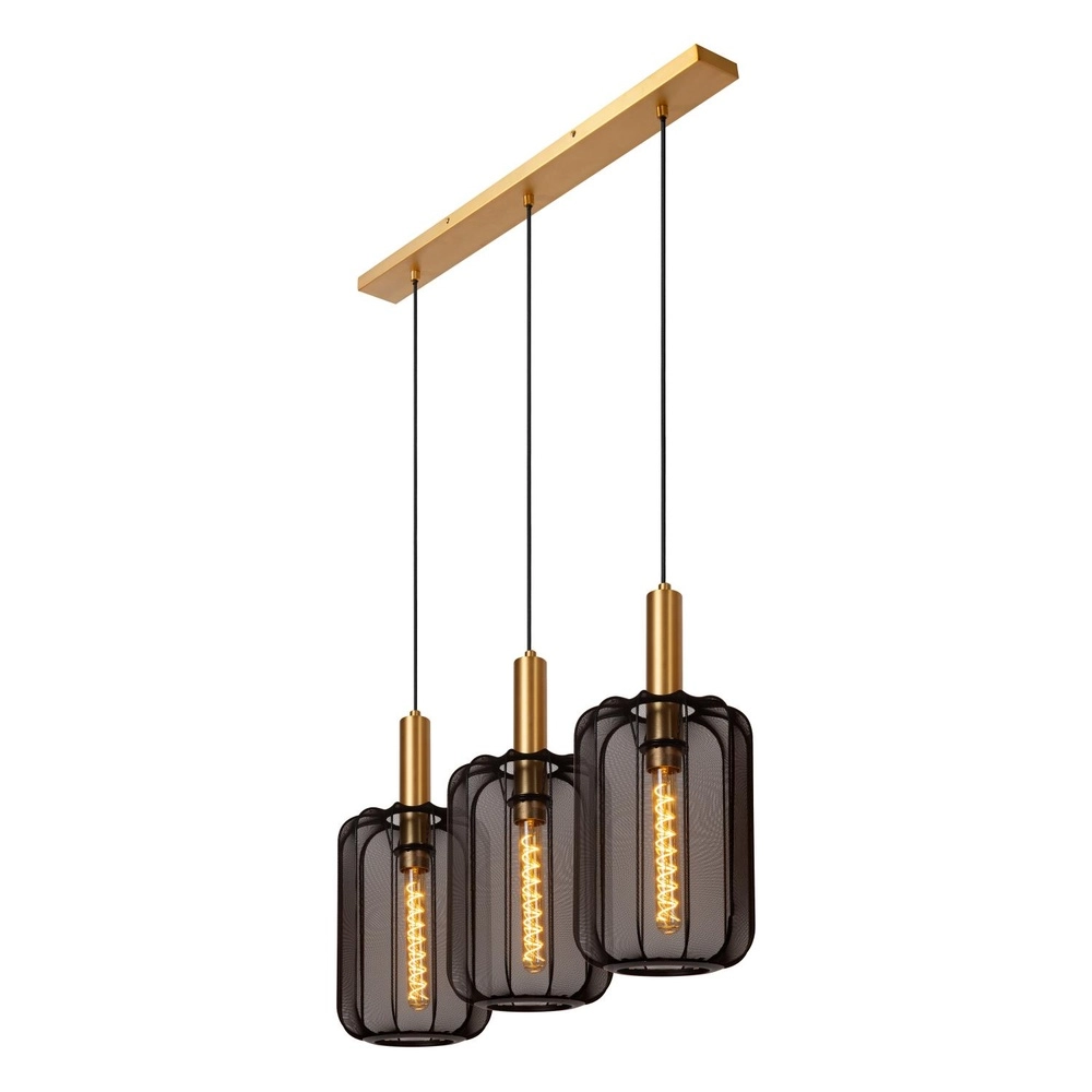 Hanglamp 3-lichts Corina zwart Lucide 5411212032027