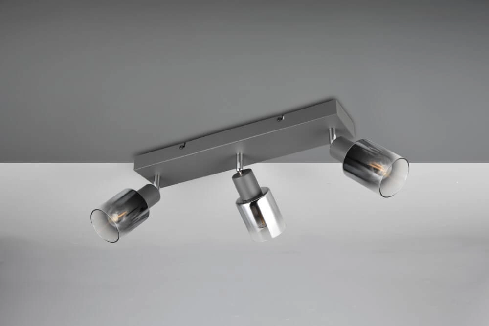 3-lichts plafondlamp Cadiz zwart Trio 4017807615777