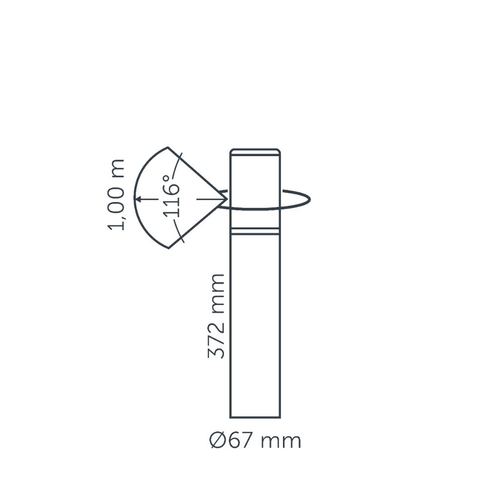 Borderverlichting Liv Low Corten 12 volt In-lite 8717051006074