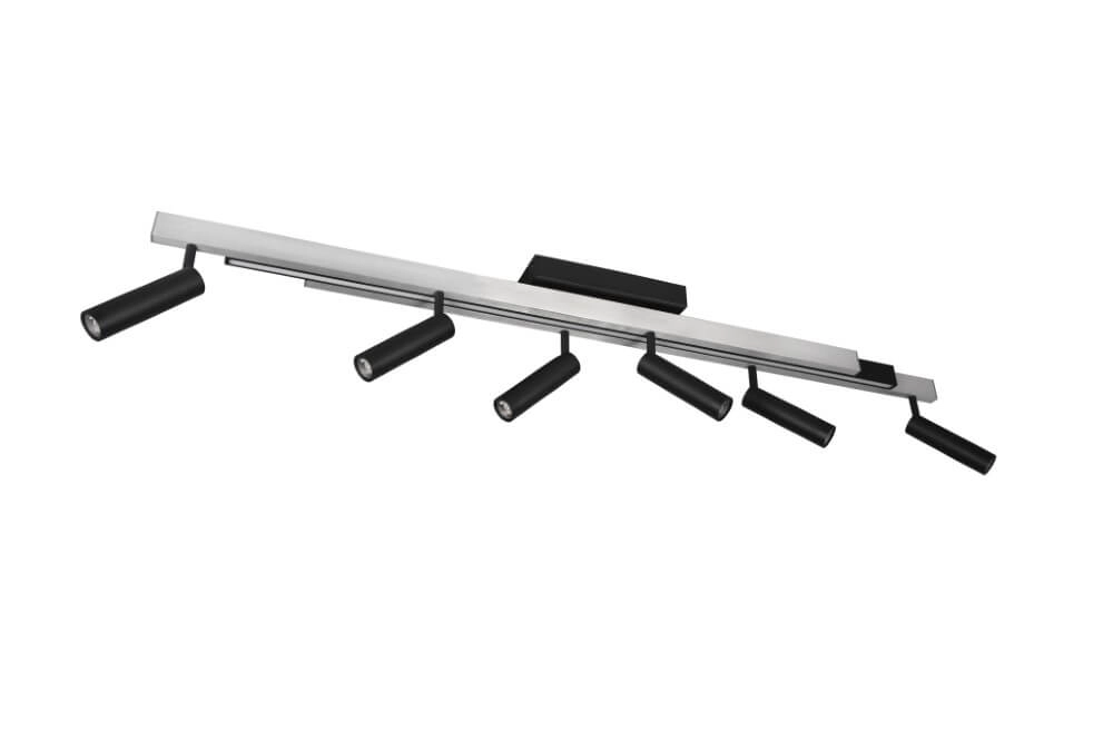 6-lichts led spot Zeno metaal met zwart Trio 4017807627305