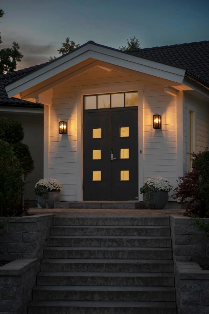 Zwart met gouden buitenlamp Carpi KonstSmide 7318303487583