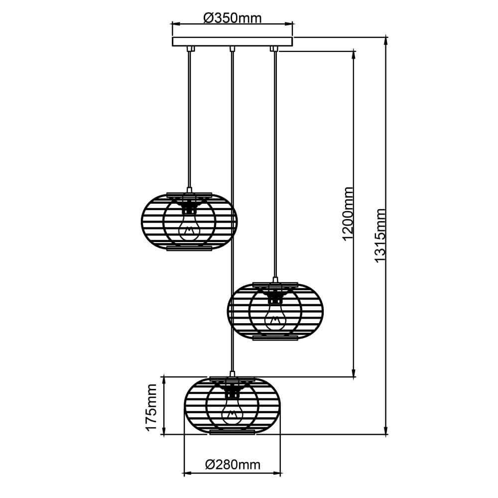 Rotan vide hanglamp Woodball Brilliant 4004353413803
