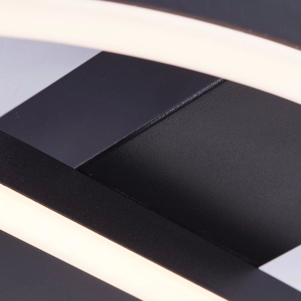 Plafondlamp Maureen Ø 37cm met vierkantje zwart Brilliant 4004353420085