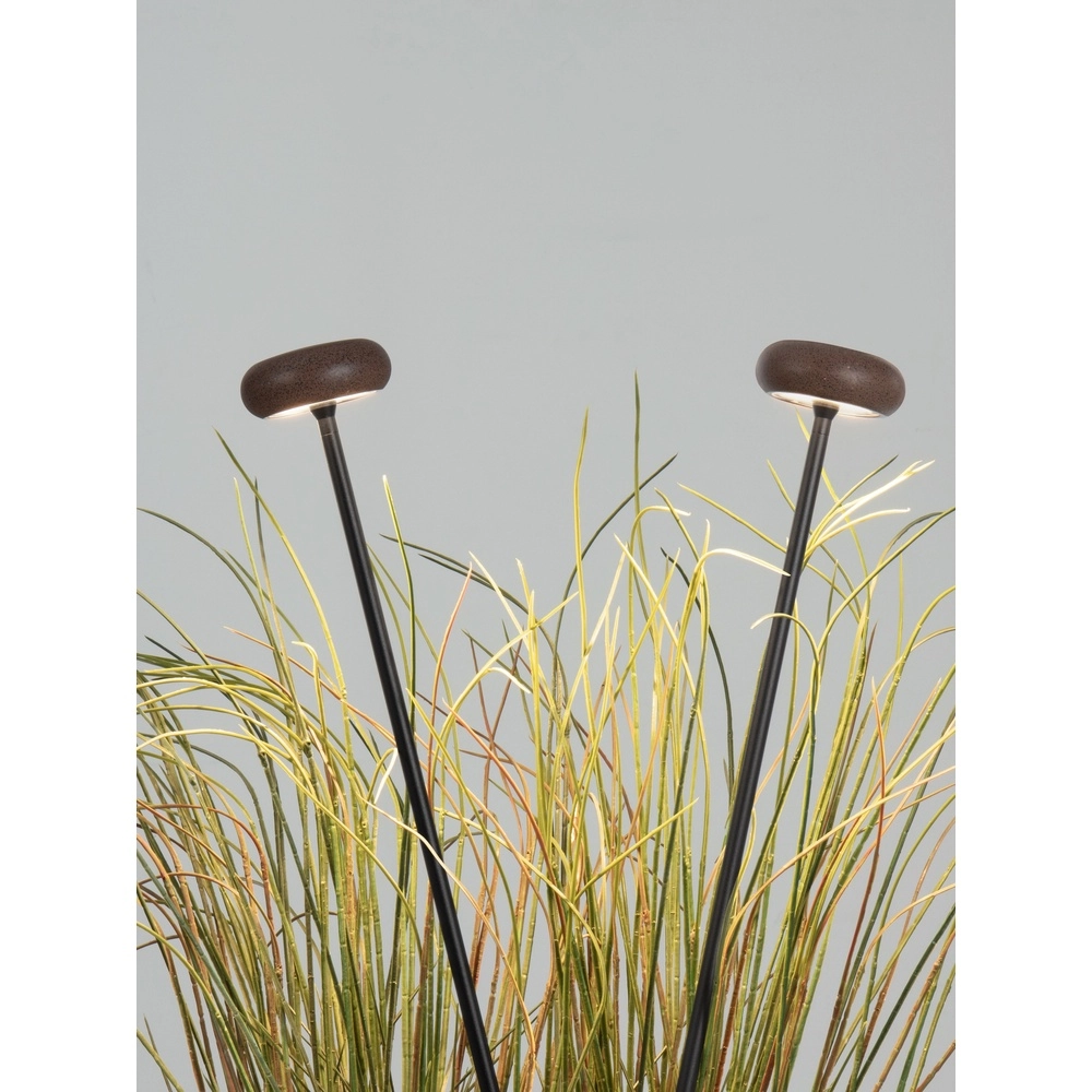 Tuinlamp Cami 110cm bruin steen Lyora 5212063504523
