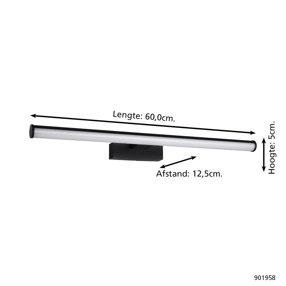 Spiegellamp Vadumi zwart 60cm Eglo 9008606353156