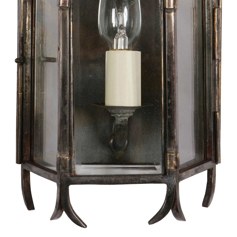 Antieke muurlamp Gothic 28cm - antiek koper (ANT) Limehouse