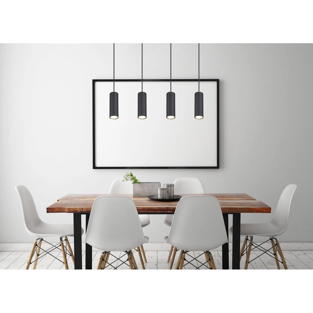Hanglamp Robby 4-lichts zwart Globo 9007371430543