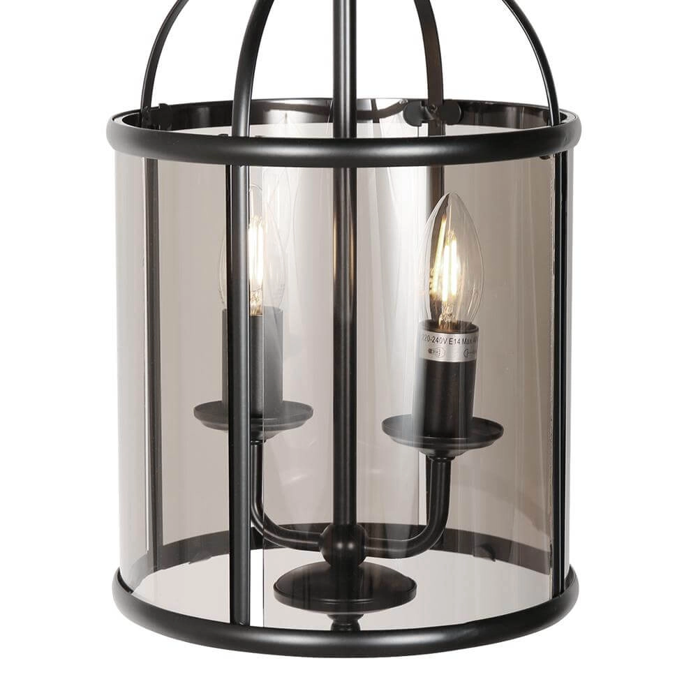 Klassieke hanglamp Pimpernel zwart 2-lichts Steinhauer 8712746174199