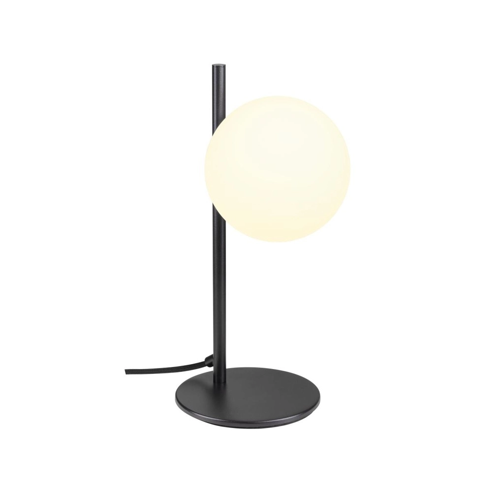 Tafellamp Sun zwart met witte bol