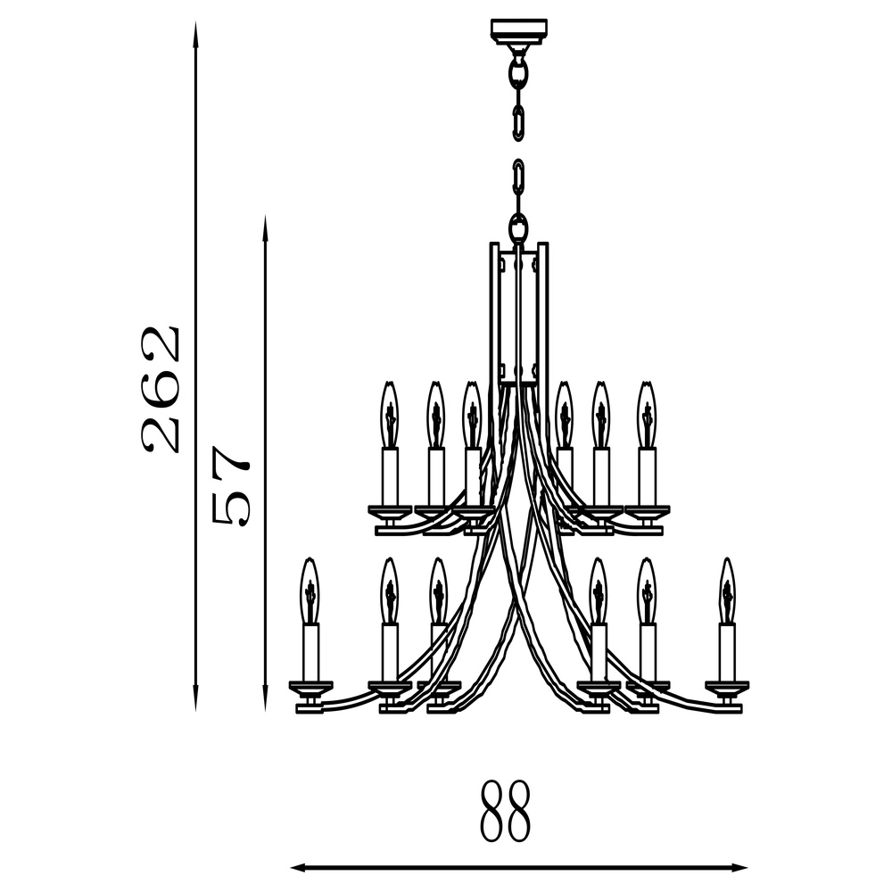 Kroonluchter Ascona 12-lichts Searchlight 5053423303680