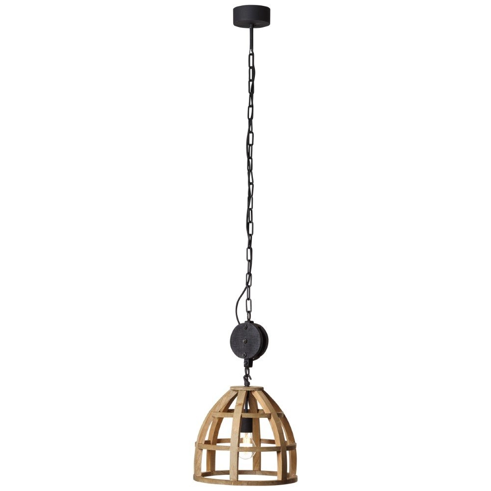 Houten hanglamp Matrix Wood Ø 34cm Brilliant 4004353364778