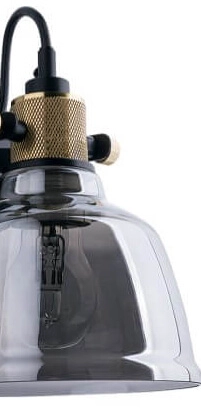 Glas wandlampje Amalfi zwart met goud Lyora 5903139915496