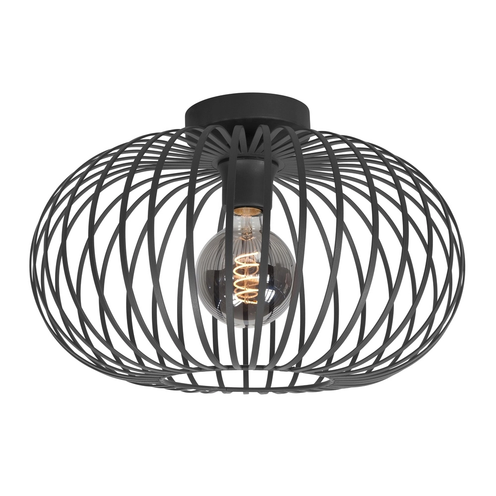 Plafondlamp Bolato zwart Ø 38cm