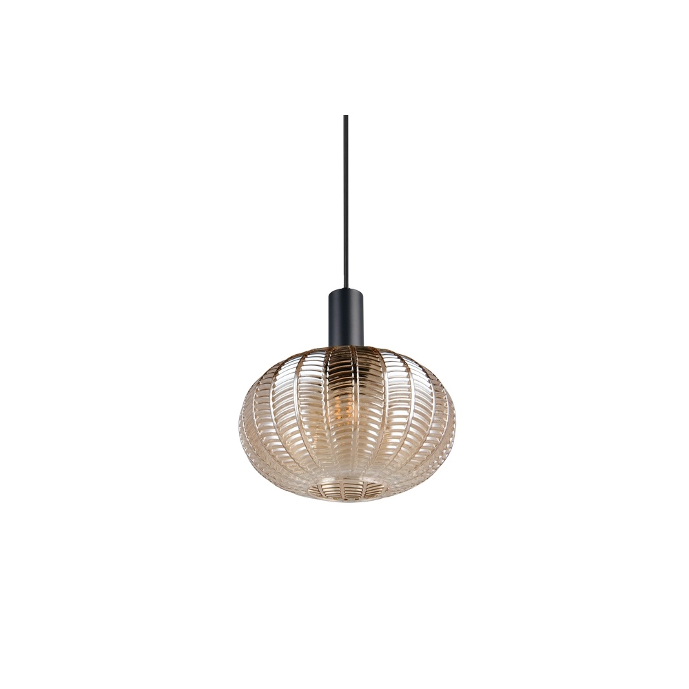 Klassieke hanglamp Elvezia amber glas Trio 4017807677768