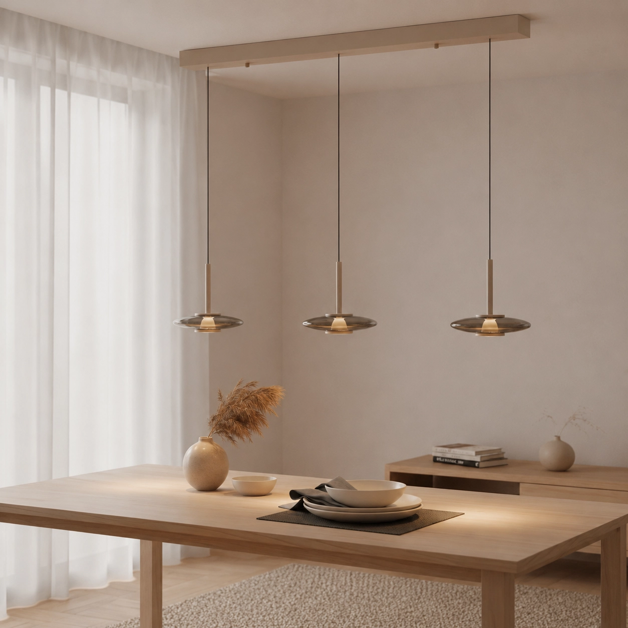 Led eetkamer hanglamp Madison champagne