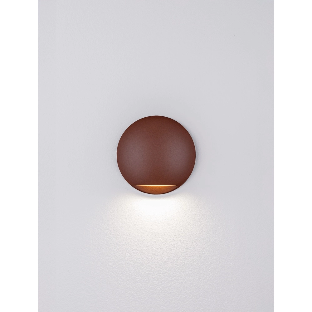 Wandlamp Passo enkel roestbruin