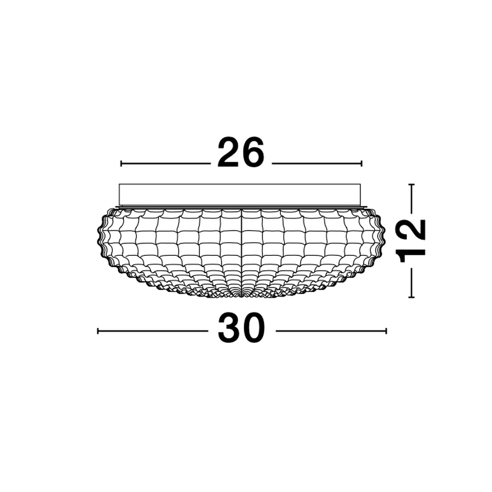 Plafondlamp Clam helder glas Lyora 5212017419453