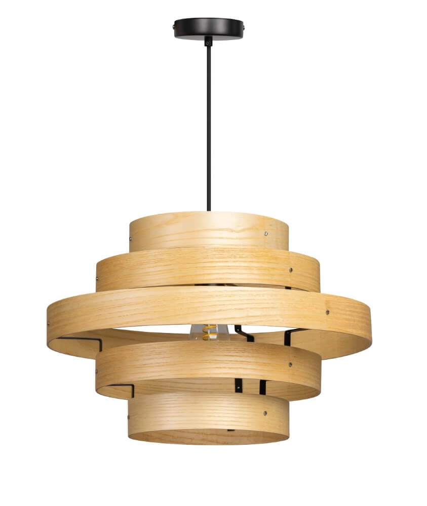 Houten hanglamp Oaknut 5-rings