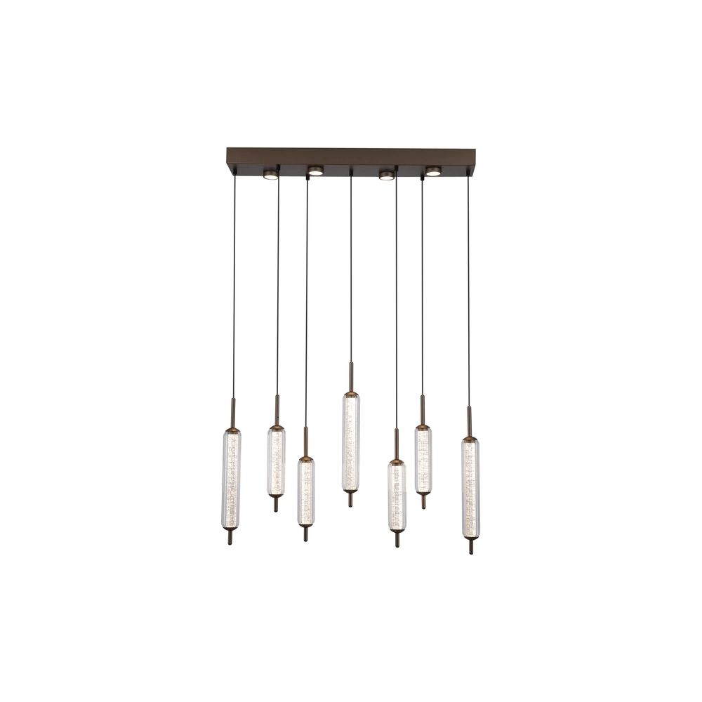 Unieke hanglamp Cattail 7-lichts bubbel glas Unieke hanglamp Cattail 7-lichts bubbel glas