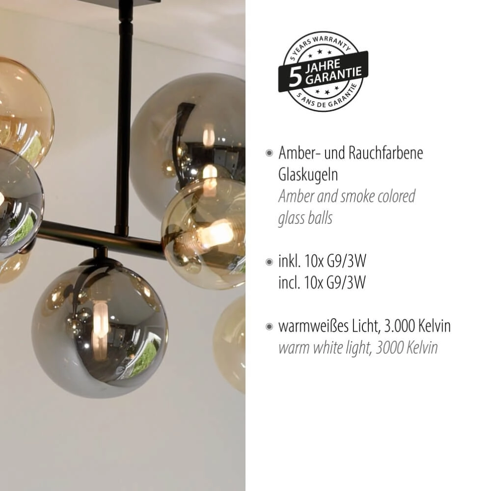 Design plafondlamp Popsicle 10-lichts Paul Neuhaus 4012248375518