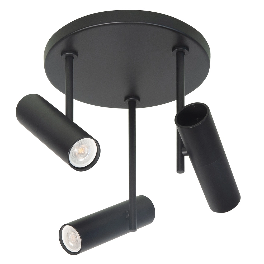 Zwarte spot Trend 3-lichts rond Zwarte spot Trend 3-lichts rond
