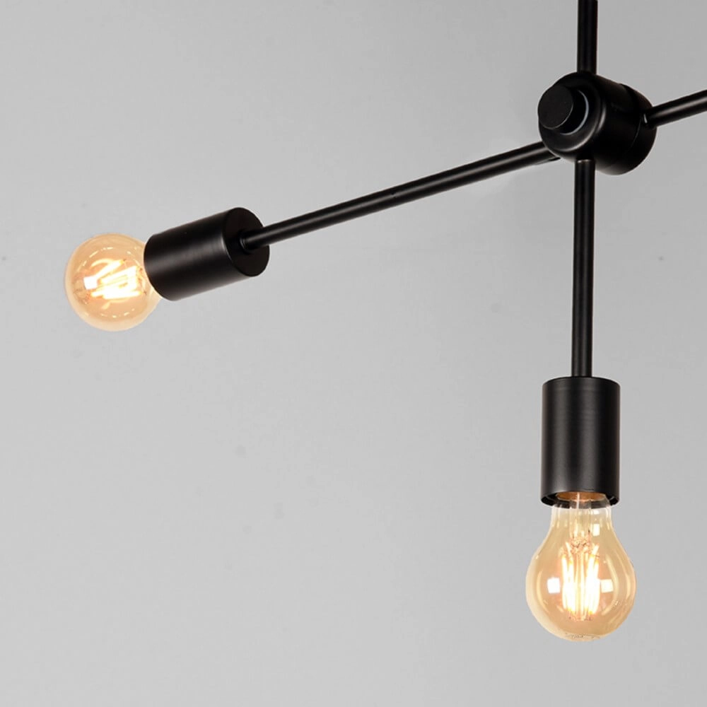 5-lichts hanglamp Stilo Ø 70cm - zwart Label51 8720195418948
