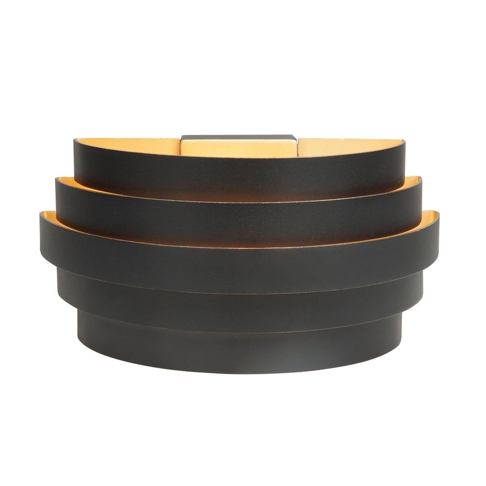 Design wandlamp Scudo zwart met goud 25cm