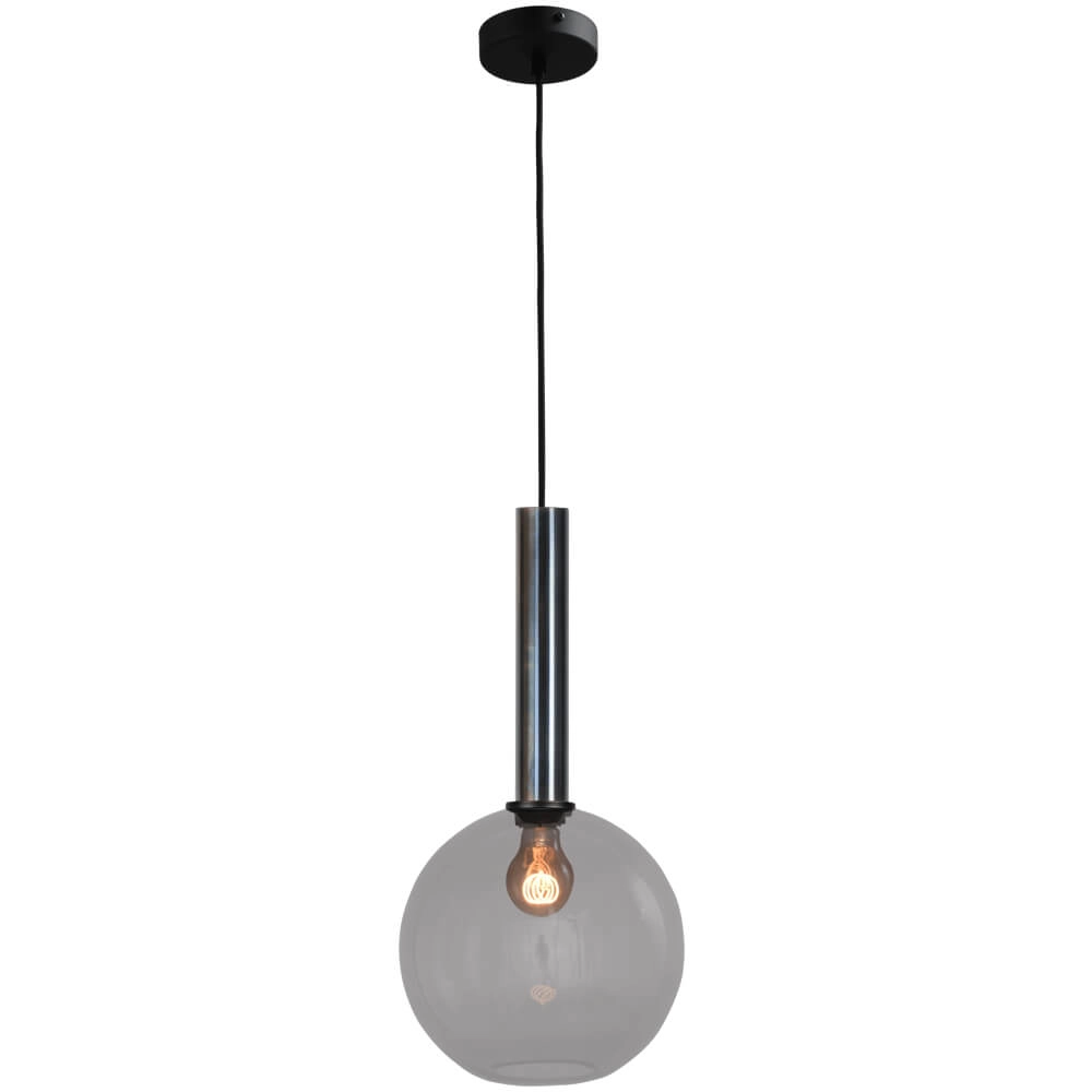 Hanglamp Ø 25cm Bella 2 Dappled oil met smoke glas Hanglamp Ø 25cm Bella 2 Dappled oil met smoke glas