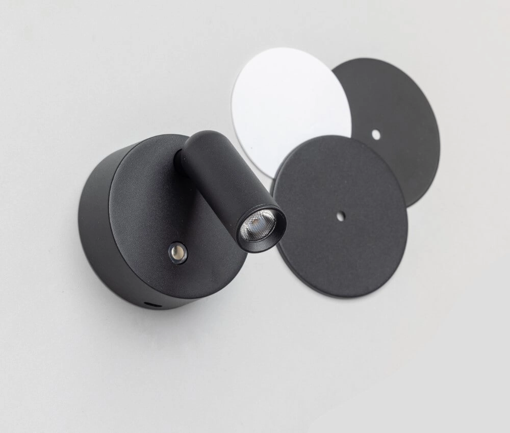 Opbouwspot Wiflex zwart ETH 8720195308201