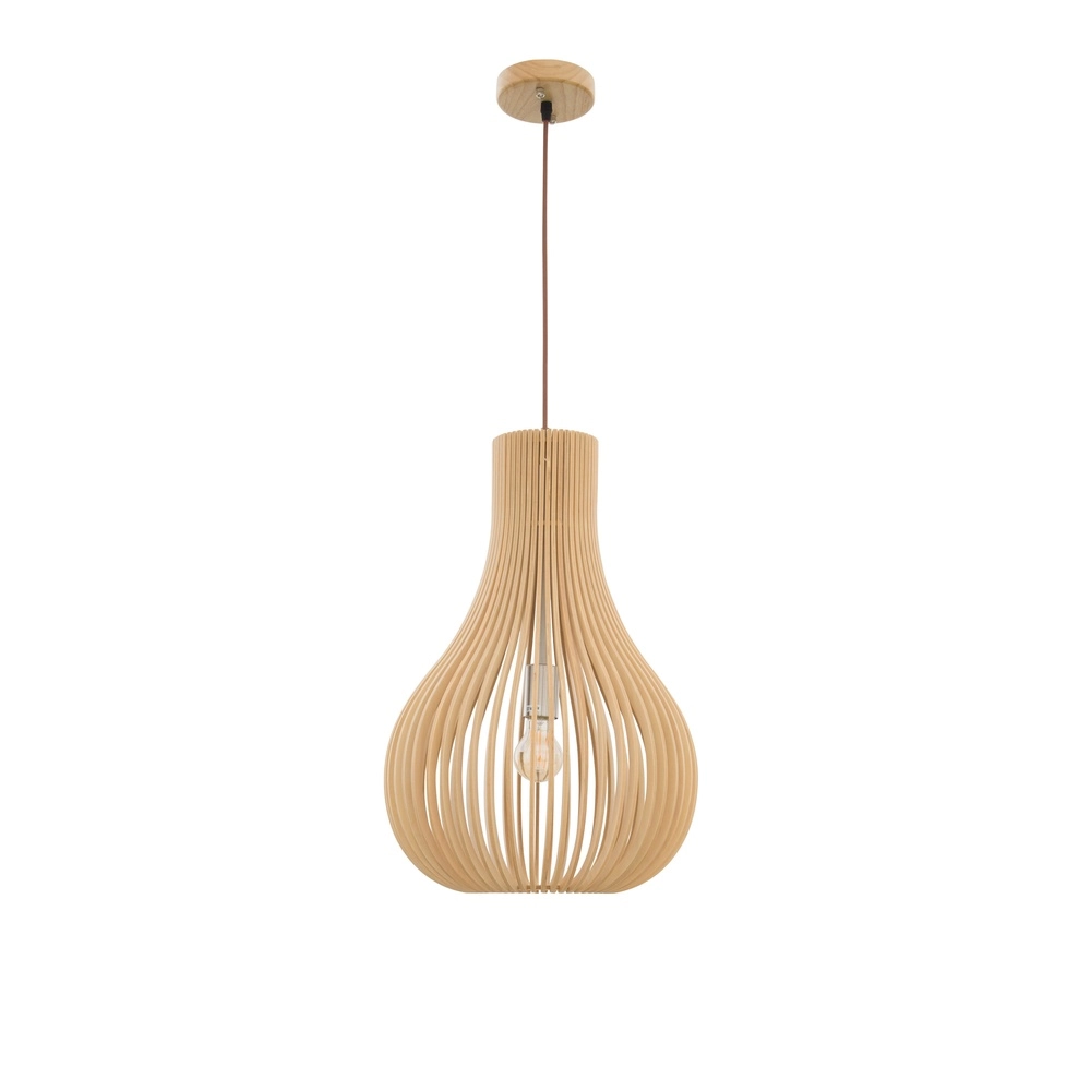 Modern pendant lamp Soho wood Ø 38cm Lyora 5212017424938