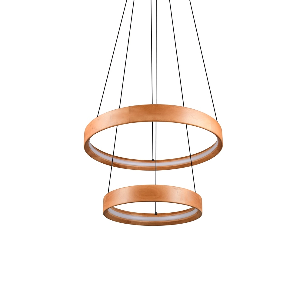 Design hanglamp Lynwood hout Ø 60cm Trio 4017807662276
