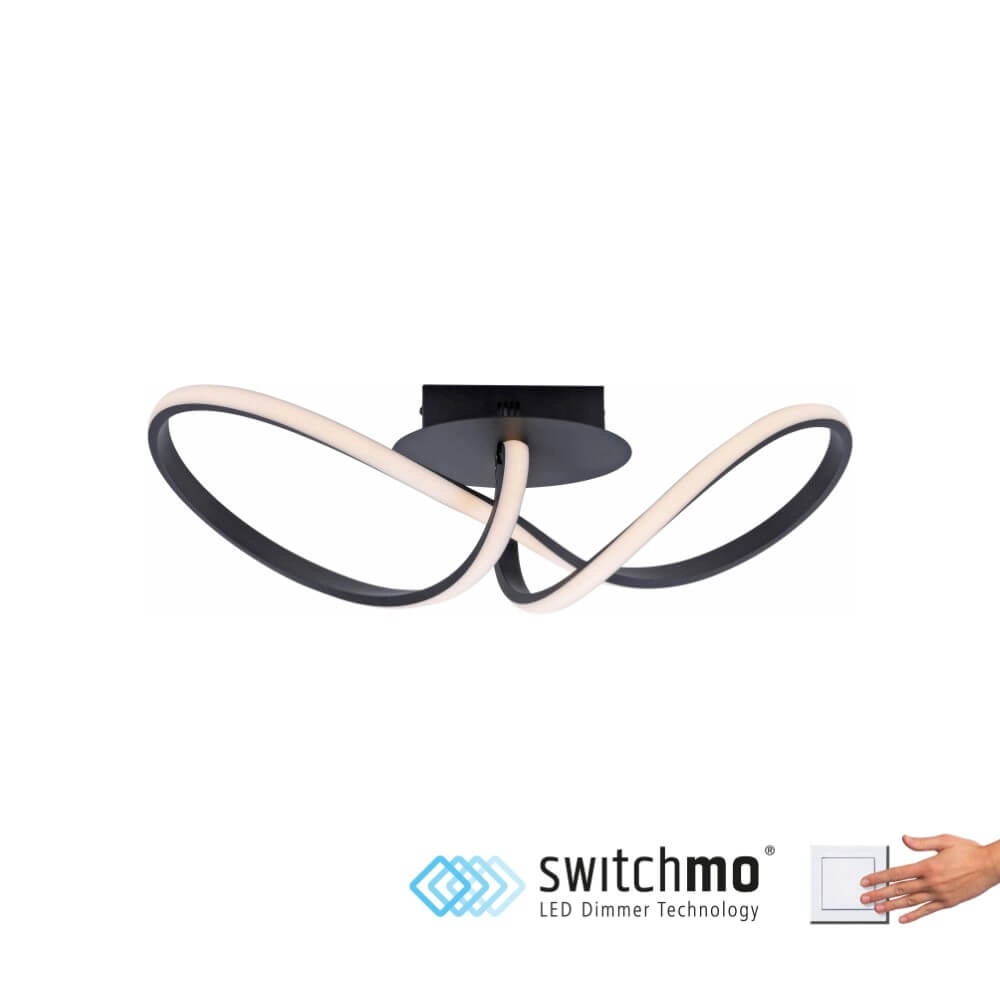 Design plafondlamp Maria zwart Just Light 4043689975777