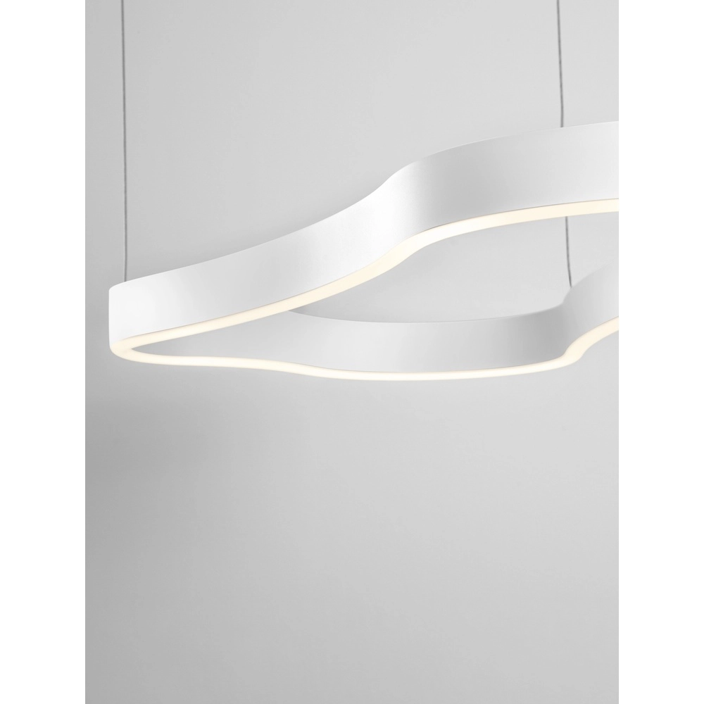 Natuurlijke vorm hanglamp Dussa wit 90cm Natuurlijke vorm hanglamp Dussa wit 90cm