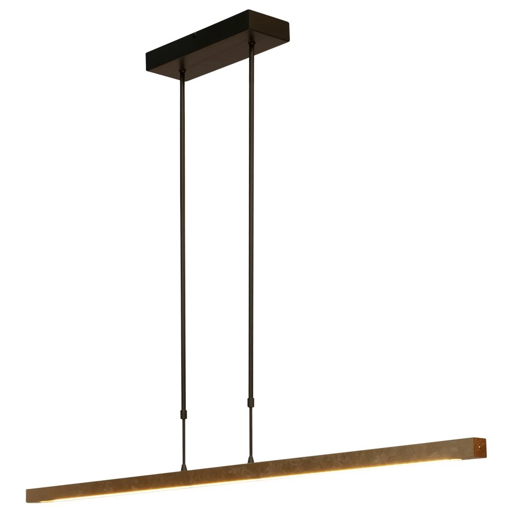 Zwarte hanglamp Real 3 130cm met goud Masterlight 8718121214320