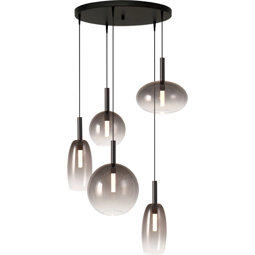 5L vide hanglamp Lido Ball met smoke-fading glas