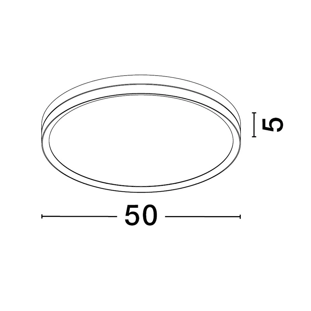 Ceiling light Cantria black with gold Ø 50cm Lyora 5212017439840