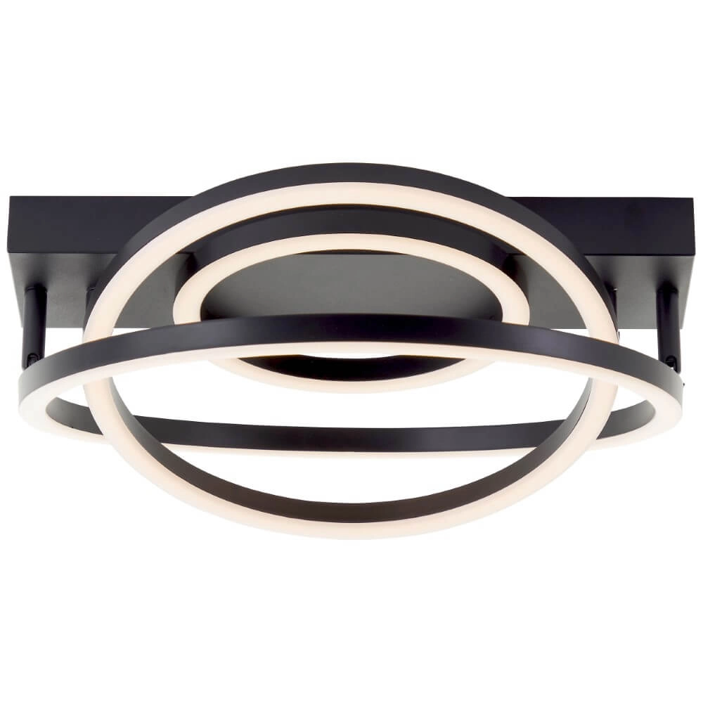 Dimbare plafondlamp Pedley zwart Brilliant 4004353442094