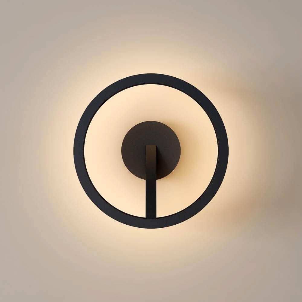 Zwarte wandlamp Oregon strak design