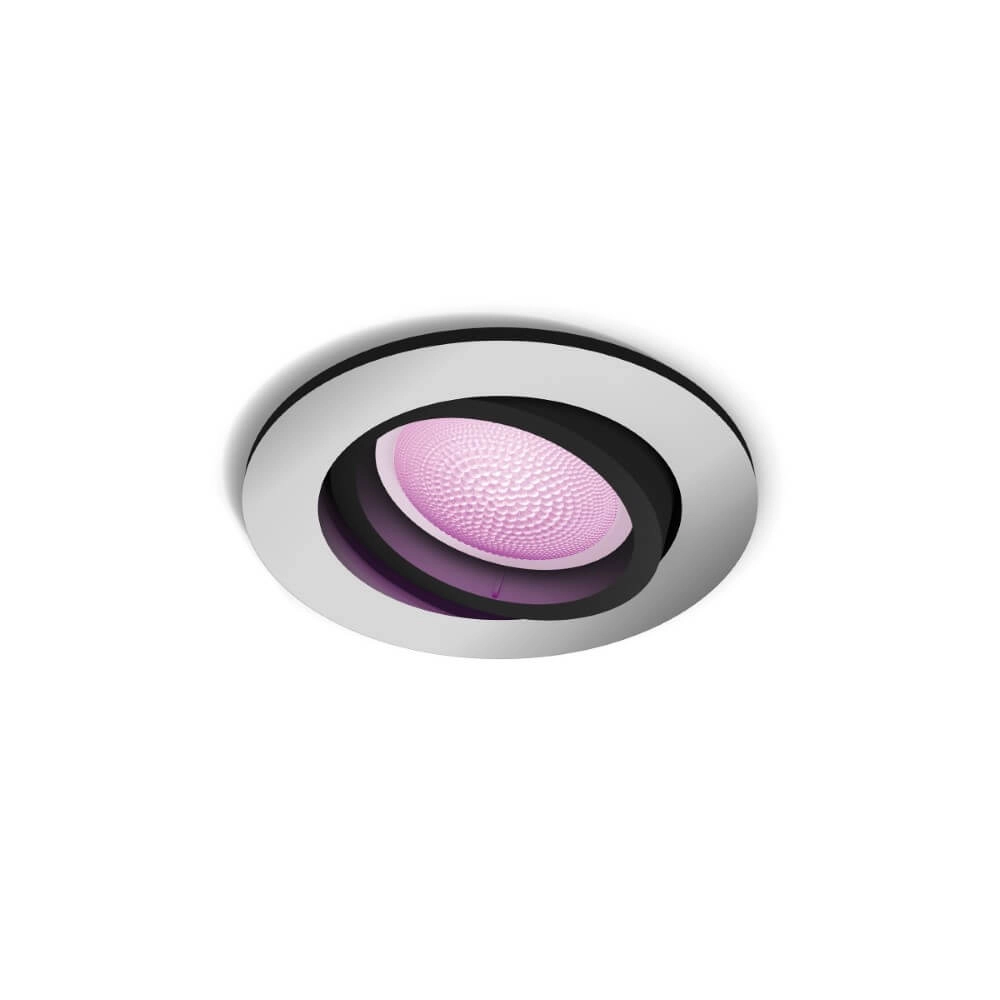 Ronde inbouwspot Hue Centura - White and Color richtbaar zilvergrijs Philips 8720169318793