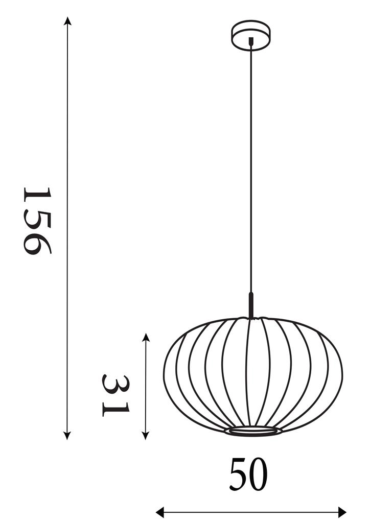 Japandi hanglamp Bonnie Ø 50cm Searchlight 5053423306148