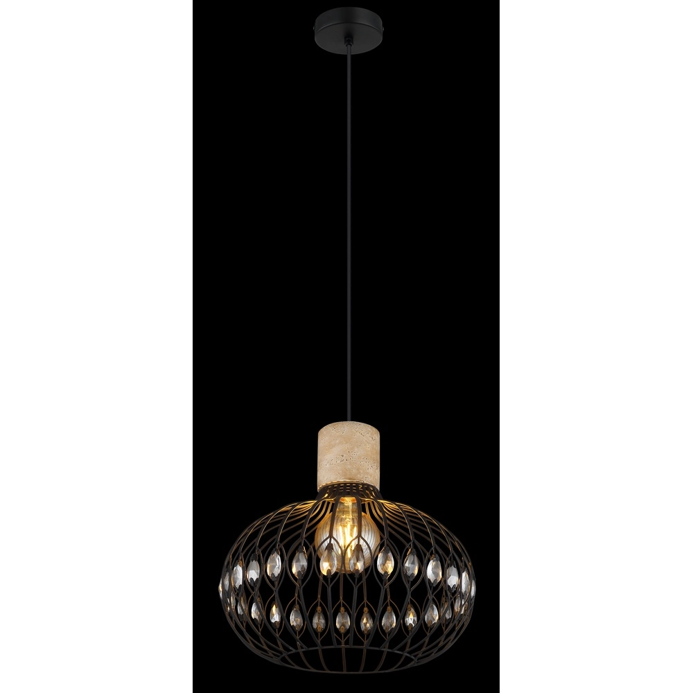 Hanglamp Dorthy landelijk zwart Globo 9007371578061