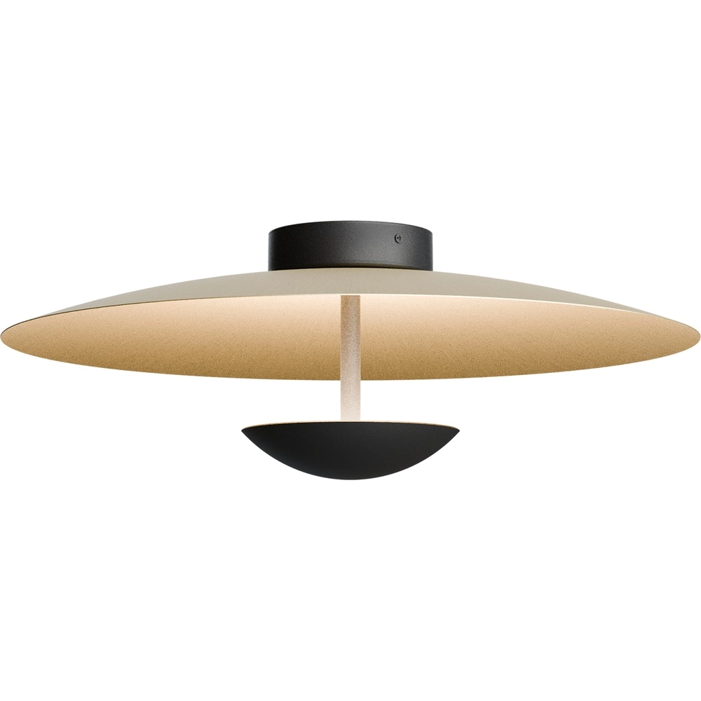 Plafondlamp 16cm Scala Ø 45cm zwart met goud