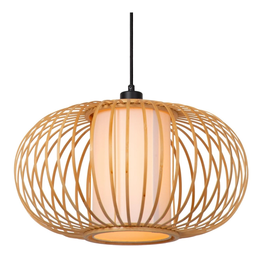 Hanglamp Thuline Ø 45cm houtlook Lucide 5411212051776