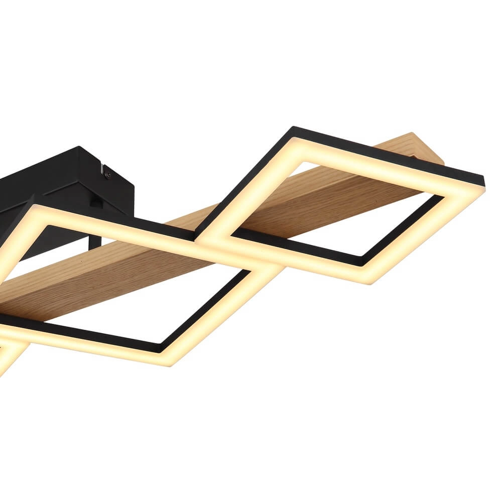 Moderne plafondlamp Dustin zwart 92cm Globo 9007371451104