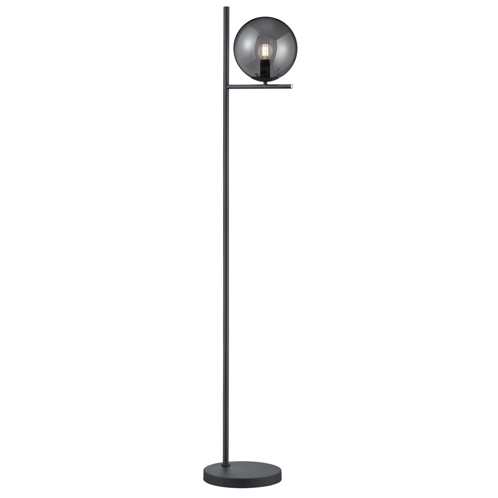 Vloerlamp Pure 150cm met smoke bol Vloerlamp Pure 150cm met smoke bol