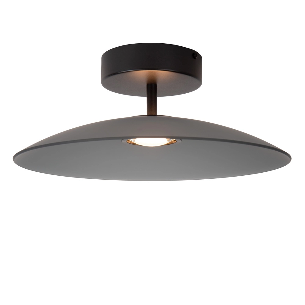 Strakke plafondlamp Menga Ø 40cm smoke glas Premium by Lucide 5411212251237