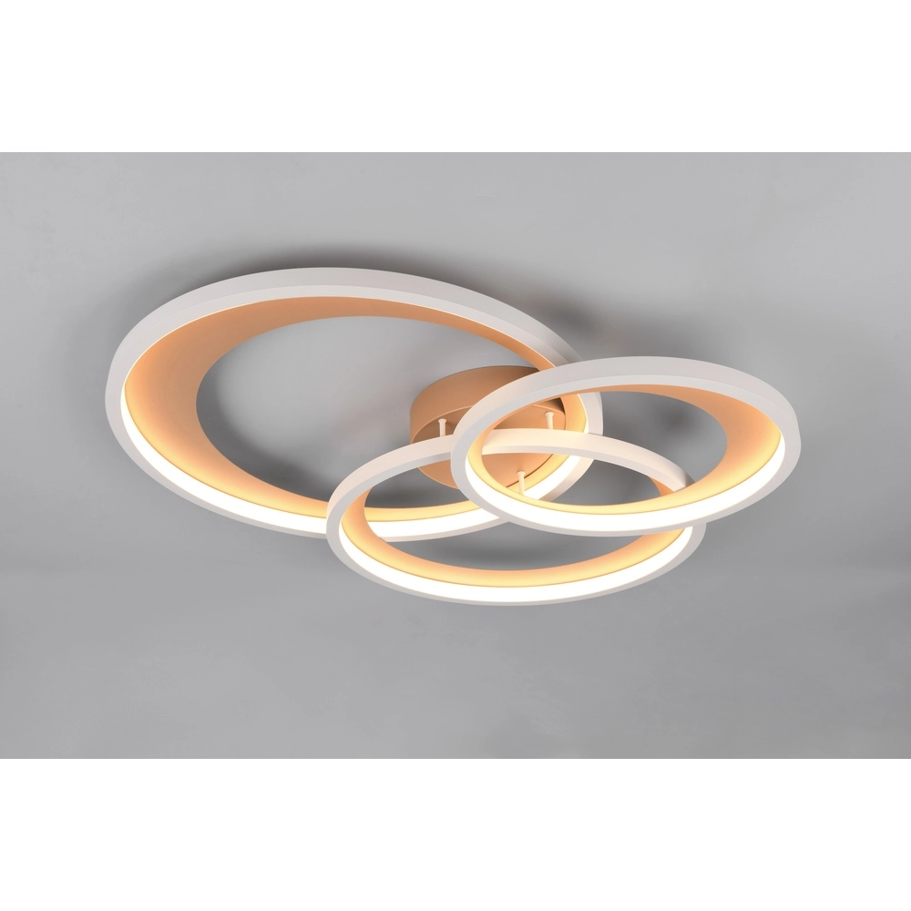 Moderne plafondlamp Granada mokka bruin Trio 4017807653571